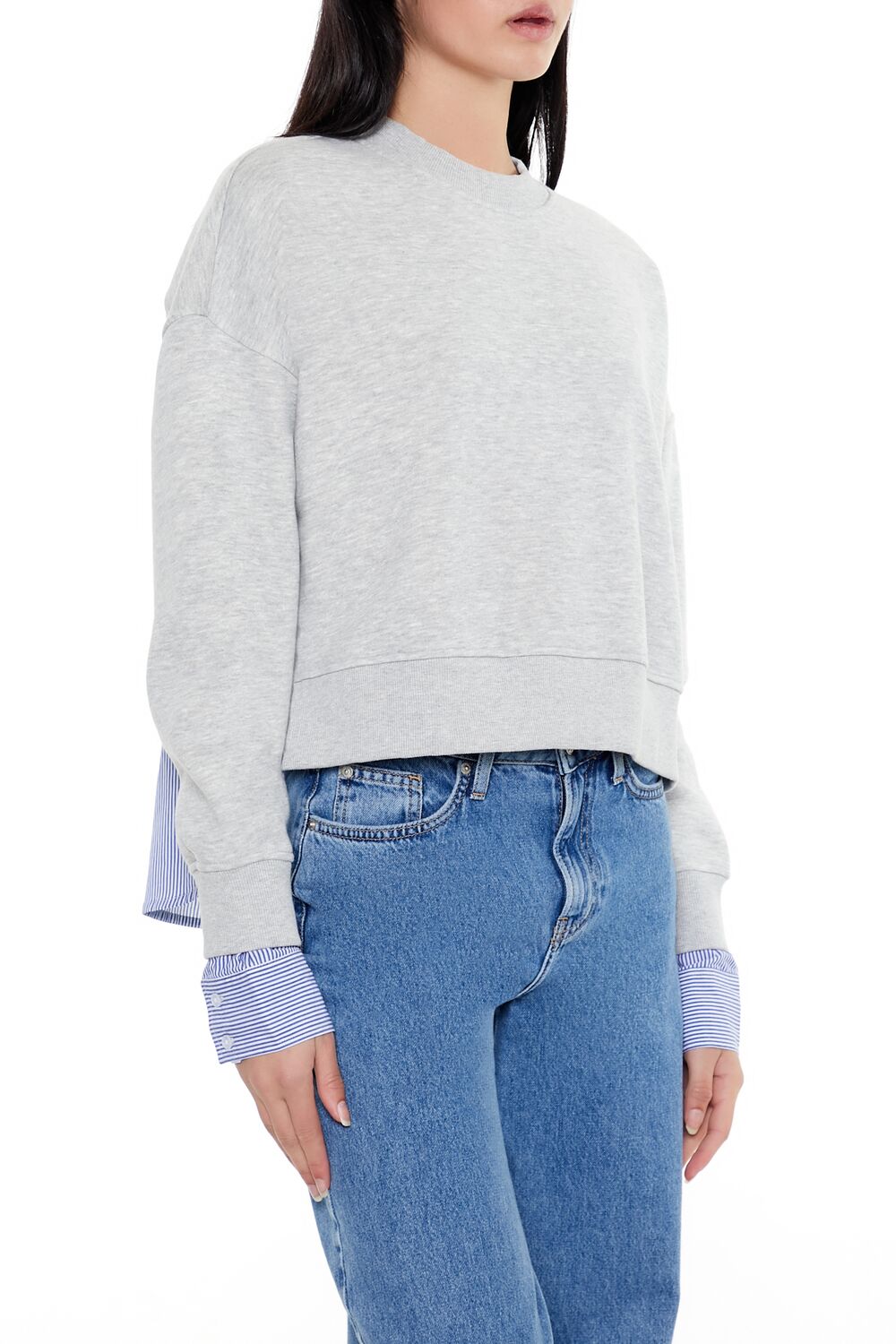 Striped Colorblock Combo Pullover-Feelings Star