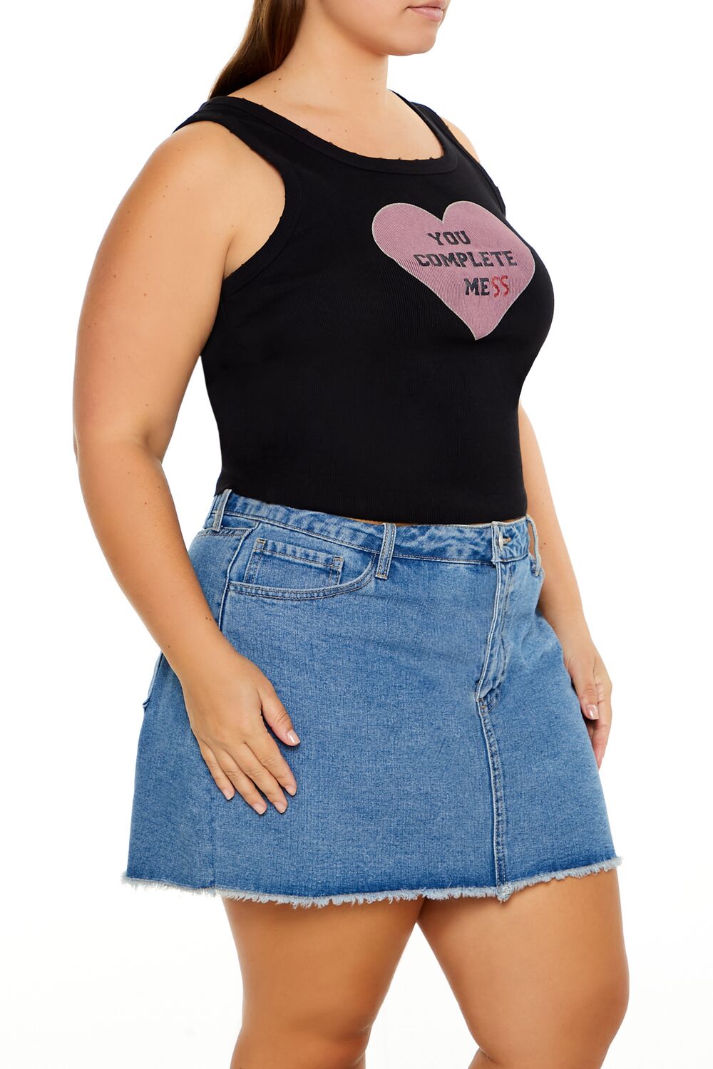 Plus Size Complete Mess Tank Top-Feelings Star