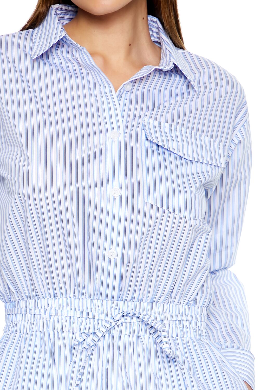 Striped Shirt Romper-Feelings Star