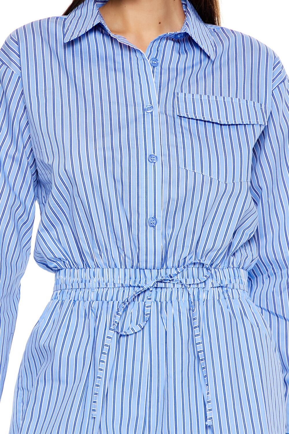 Striped Shirt Romper-Feelings Star