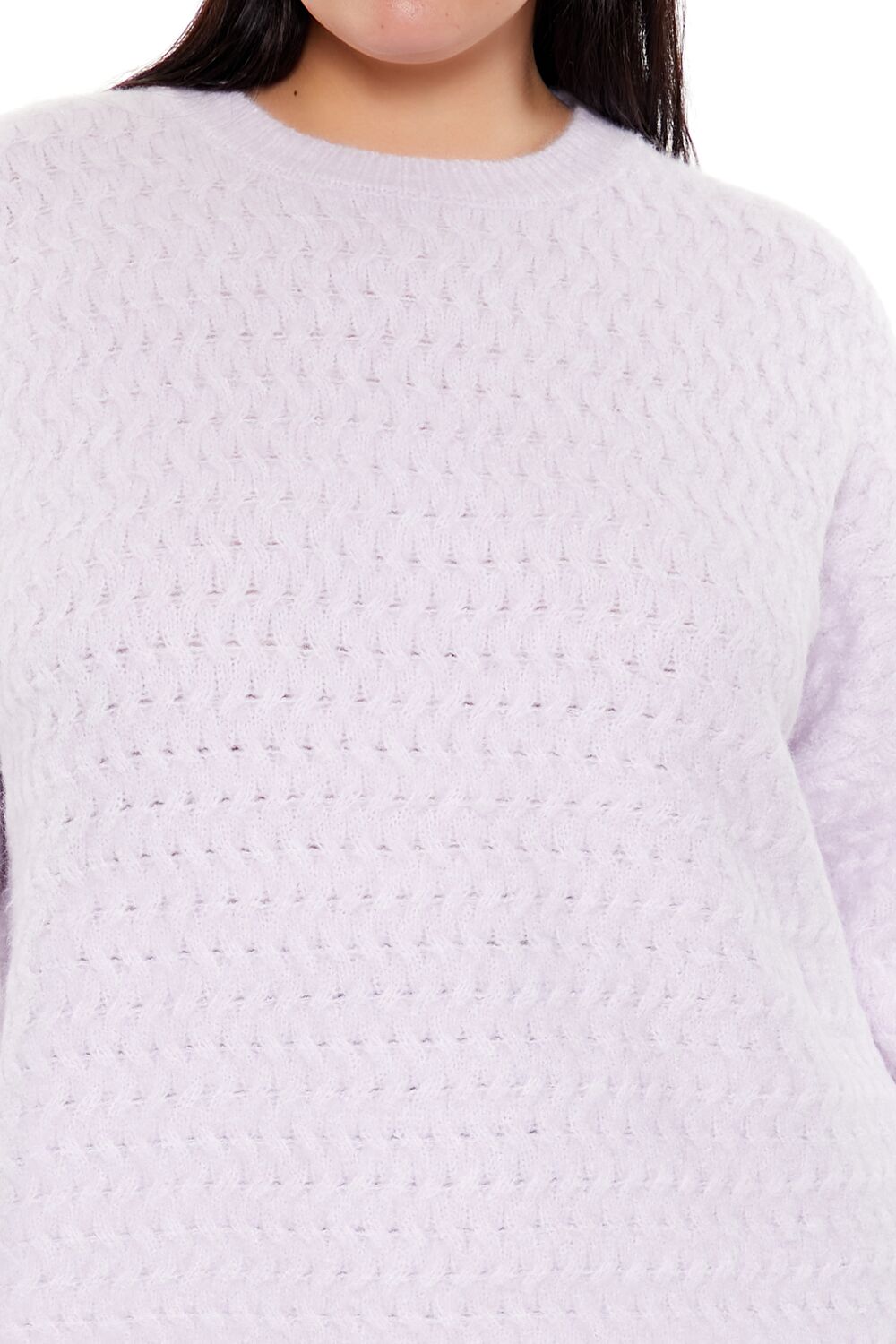 Plus Size Textured Drop-Sleeve Sweater-Feelings Star