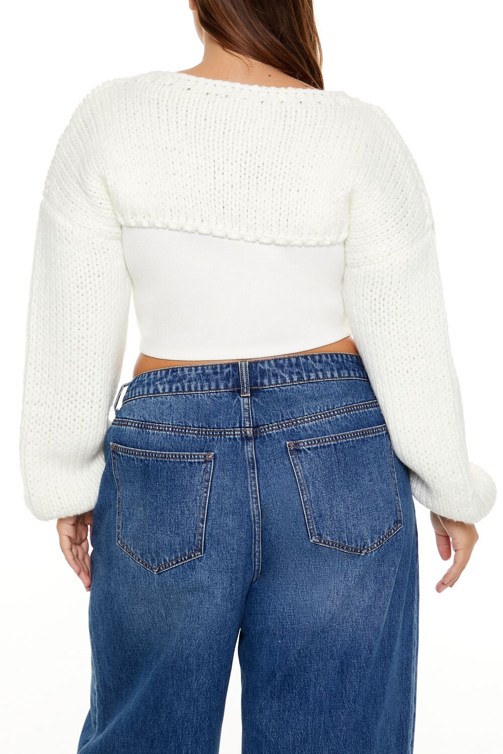 Plus Size Bolero Shrug Sweater-Feelings Star