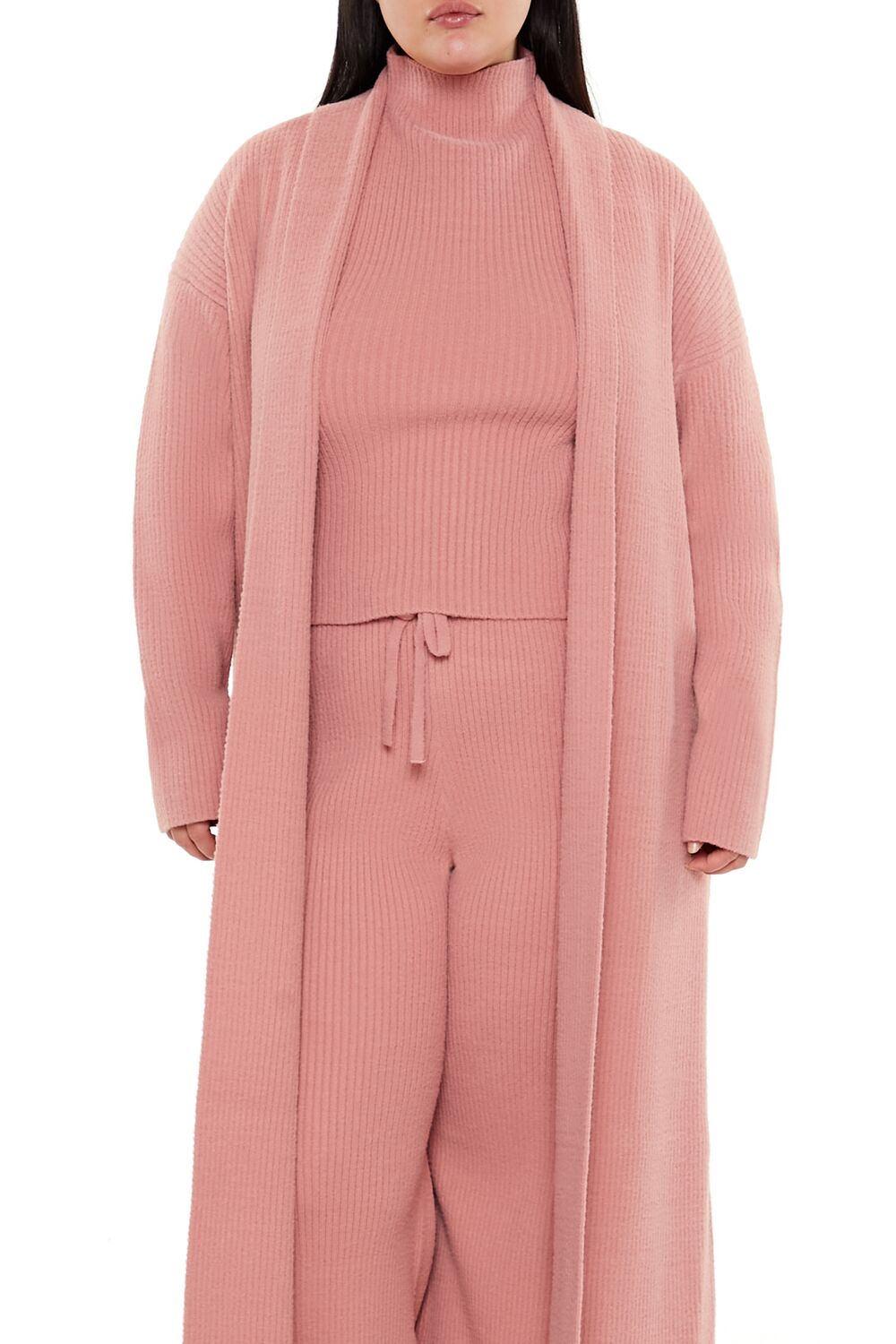 Plus Size Duster Cardigan Sweater-Feelings Star