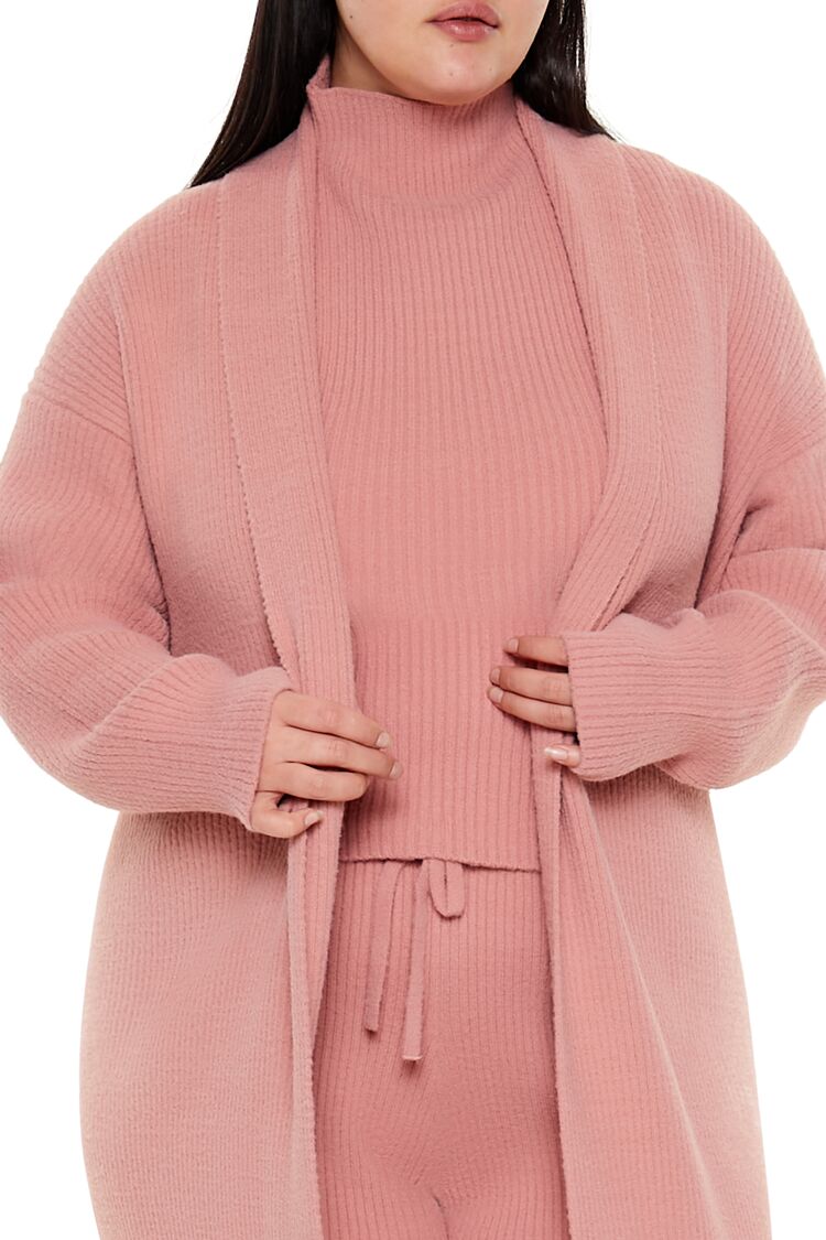 Plus Size Duster Cardigan Sweater-Feelings Star