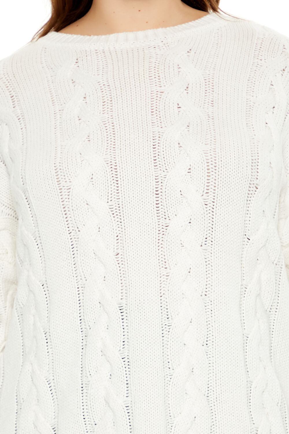 Plus Size Cable Knit Sweater-Feelings Star