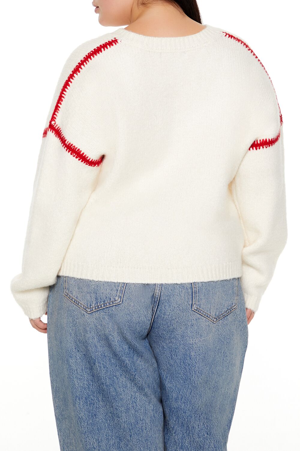 Plus Size Dreamer Fuzzy Knit Sweater-Feelings Star