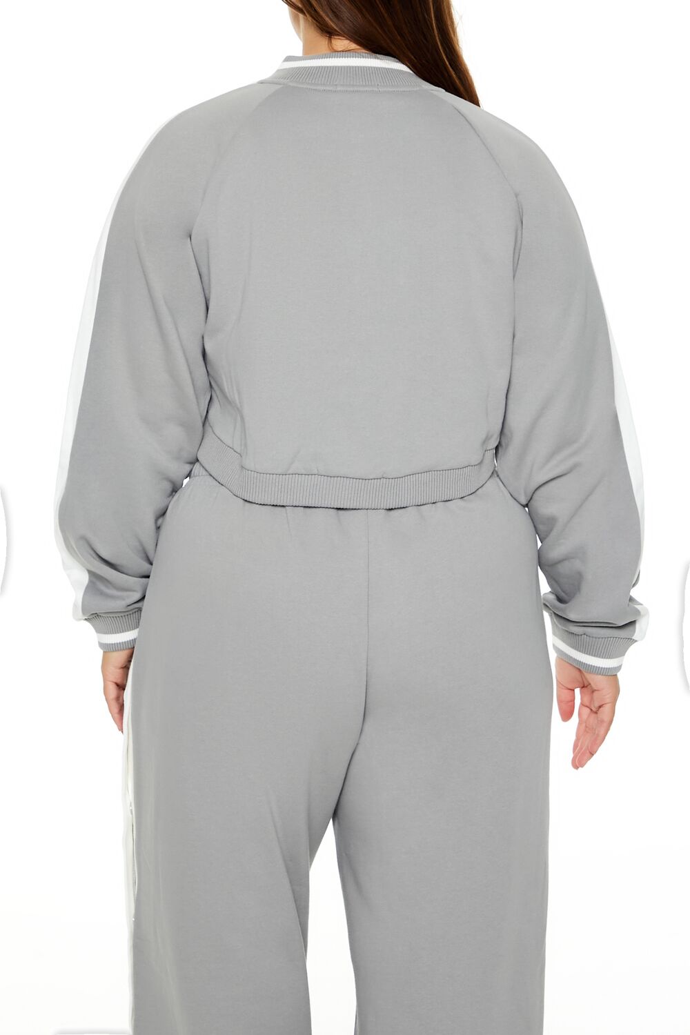 Plus Size Active Striped Jacket-Feelings Star