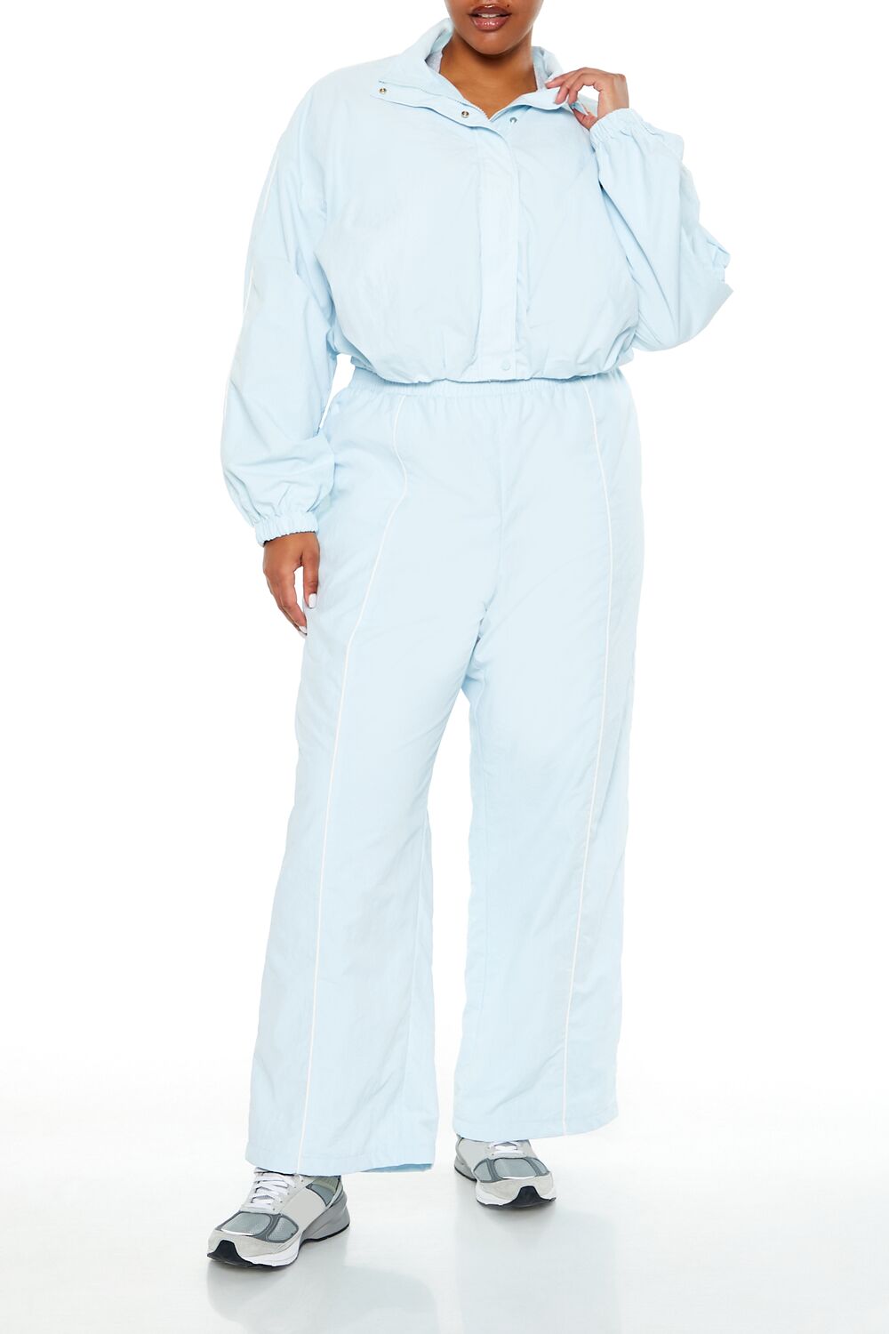 Plus Size Active Cropped Jacket-Feelings Star