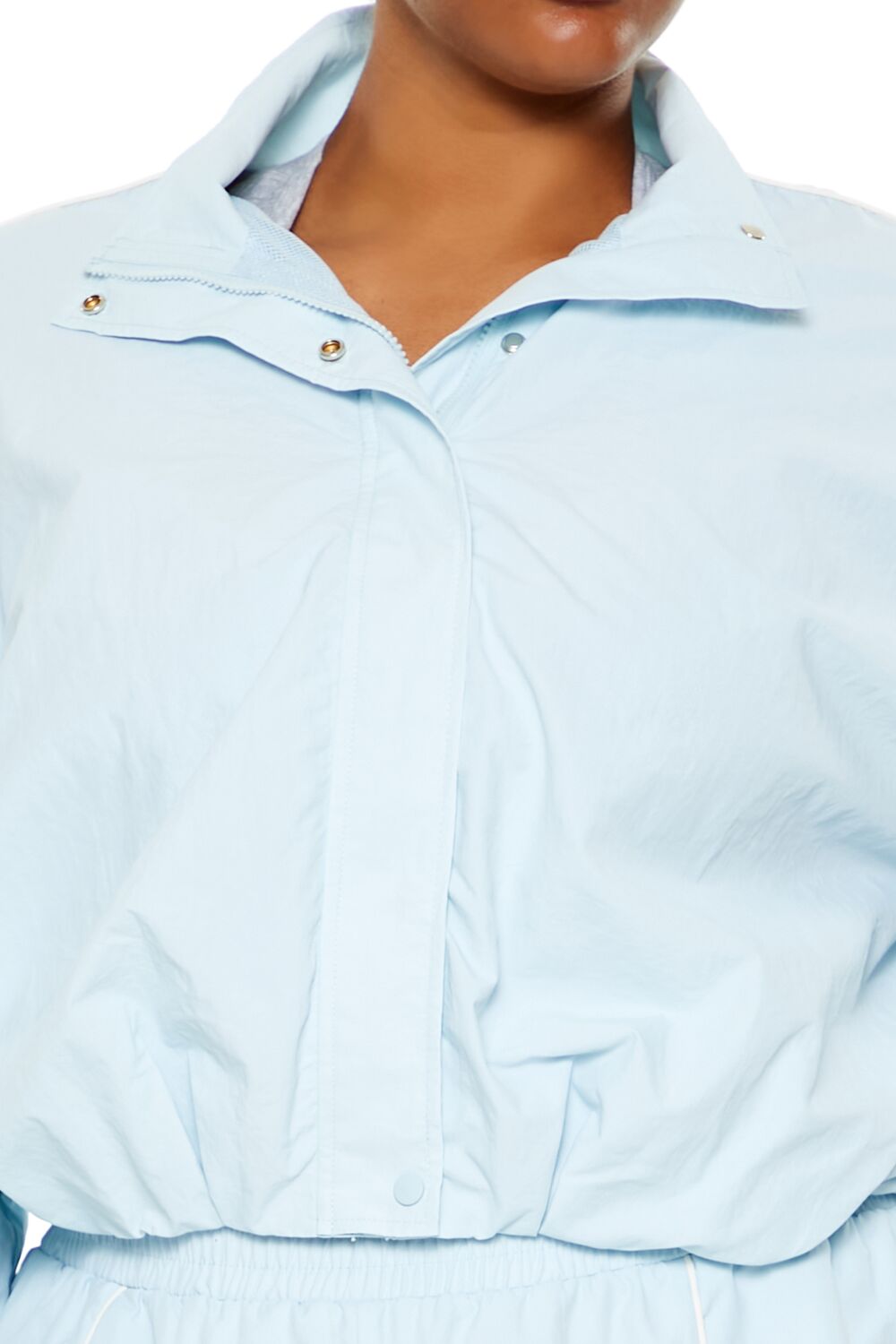 Plus Size Active Cropped Jacket-Feelings Star