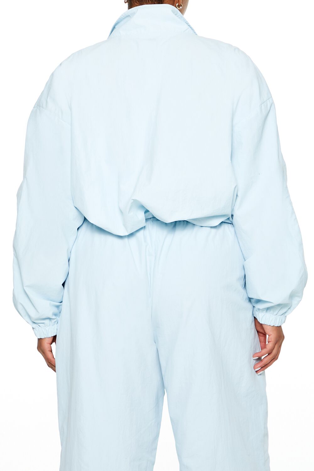 Plus Size Active Cropped Jacket-Feelings Star