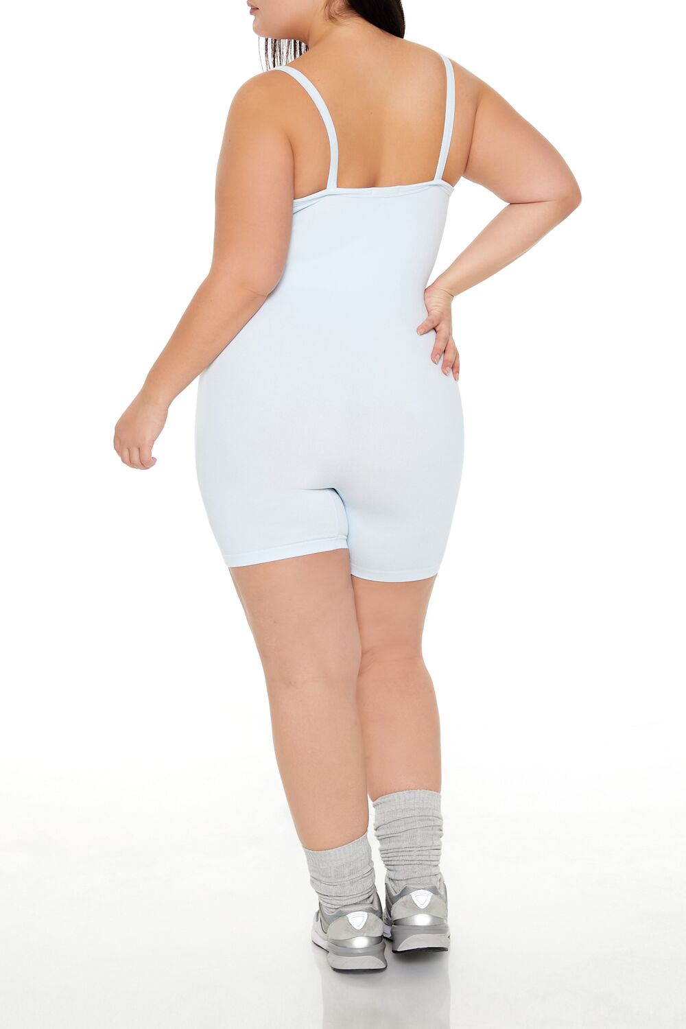 Plus Size Active Seamless Romper-Feelings Star