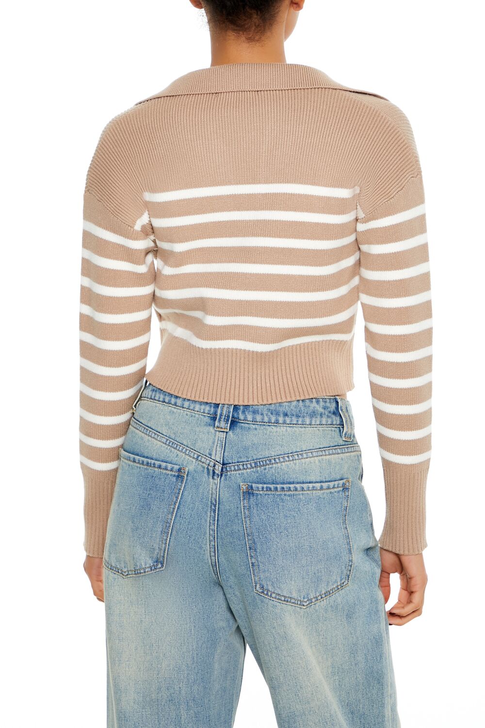 Striped Cropped Sweater-Feelings Star