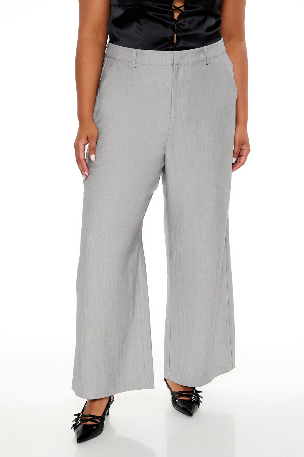 Plus Size Wide-Leg Pants-Feelings Star