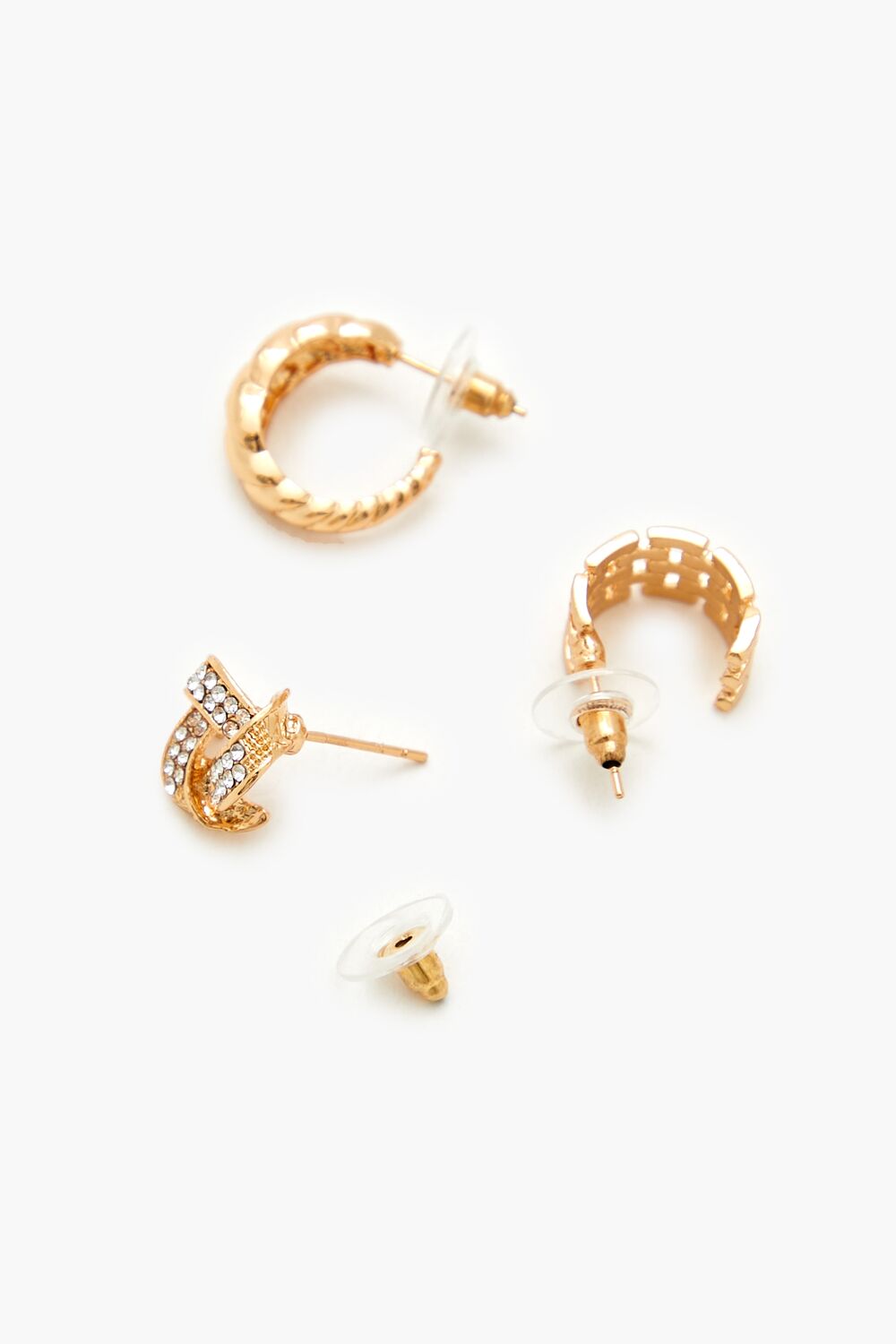 Twisted Stud & Hoop Earring Set-Feelings Star