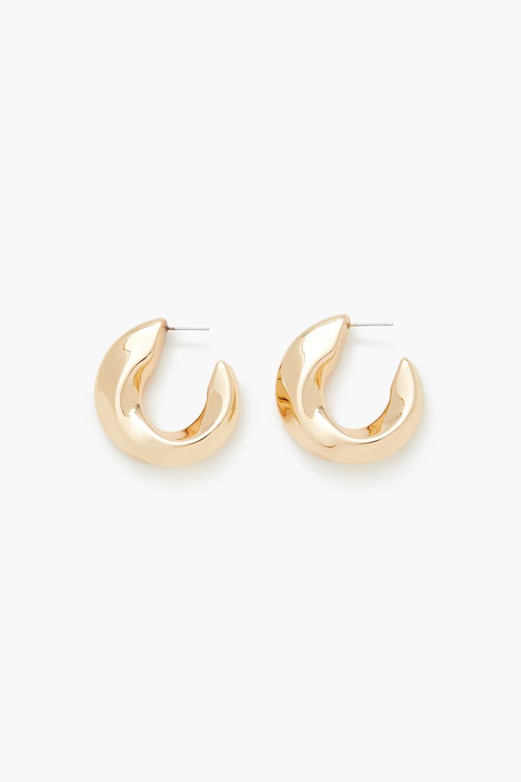 Twisted Hoop Earrings-Feelings Star