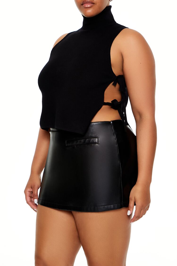 Plus Size Sweater-Knit Crop Top-Feelings Star