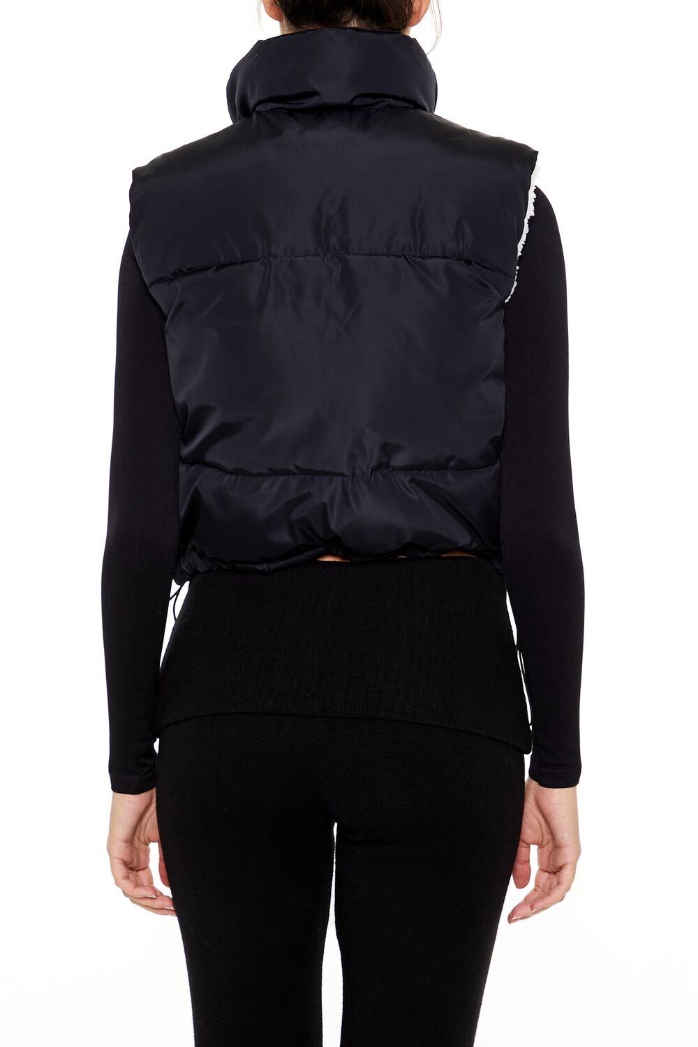 Toggle Drawstring Cropped Vest-Feelings Star