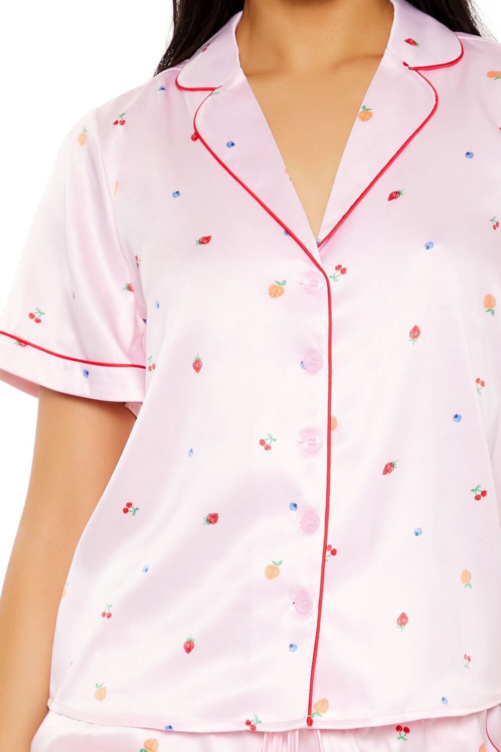 Fruit Shirt & Shorts Pajama Set-Feelings Star