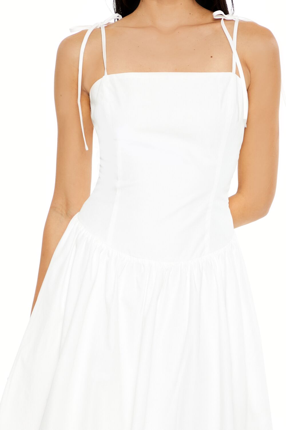 Bubble-Hem Tie-Strap Midi Dress-Feelings Star