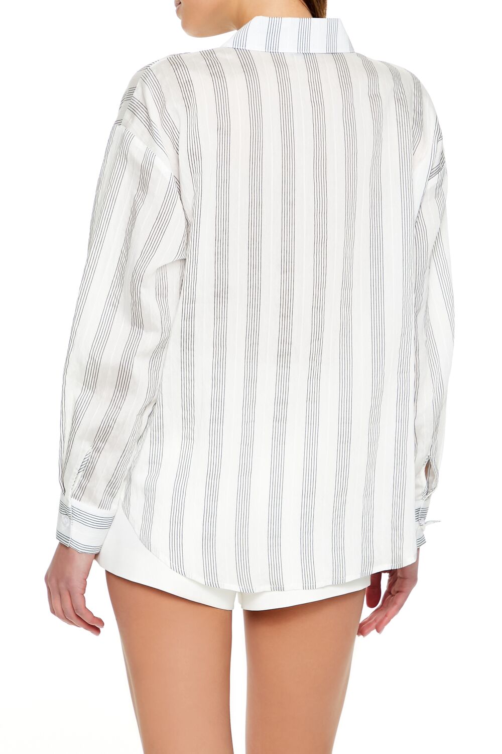 Striped Button-Front Shirt-Feelings Star