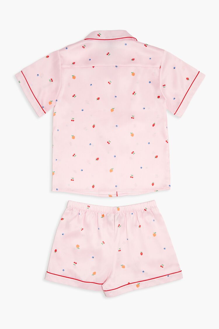 Girls Fruit Shirt & Shorts Pajama Set (Kids)-Feelings Star