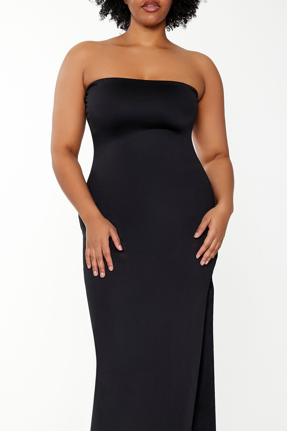 Plus Size Cutout Maxi Tube Dress-Feelings Star