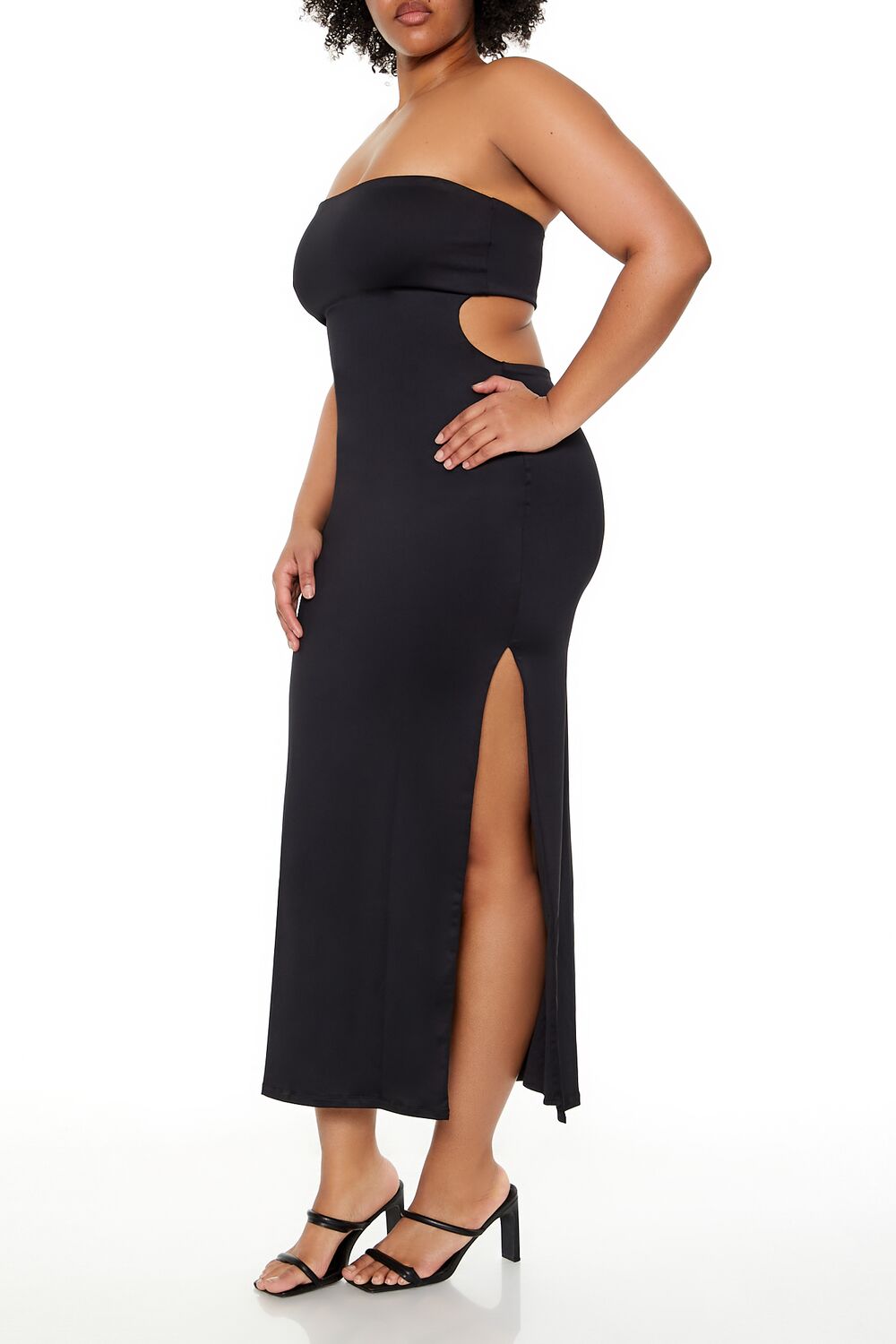 Plus Size Cutout Maxi Tube Dress-Feelings Star