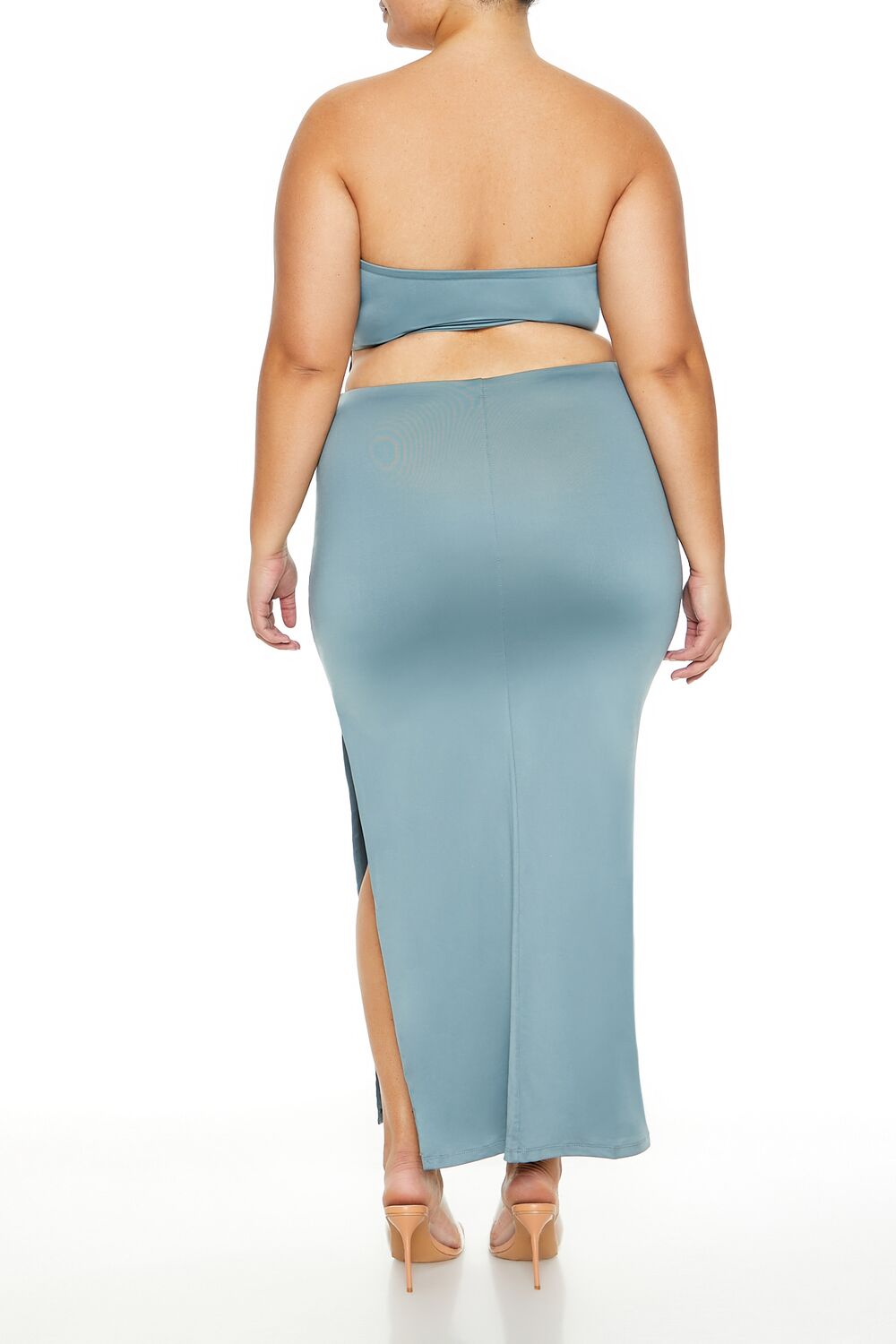 Plus Size Cutout Maxi Tube Dress-Feelings Star