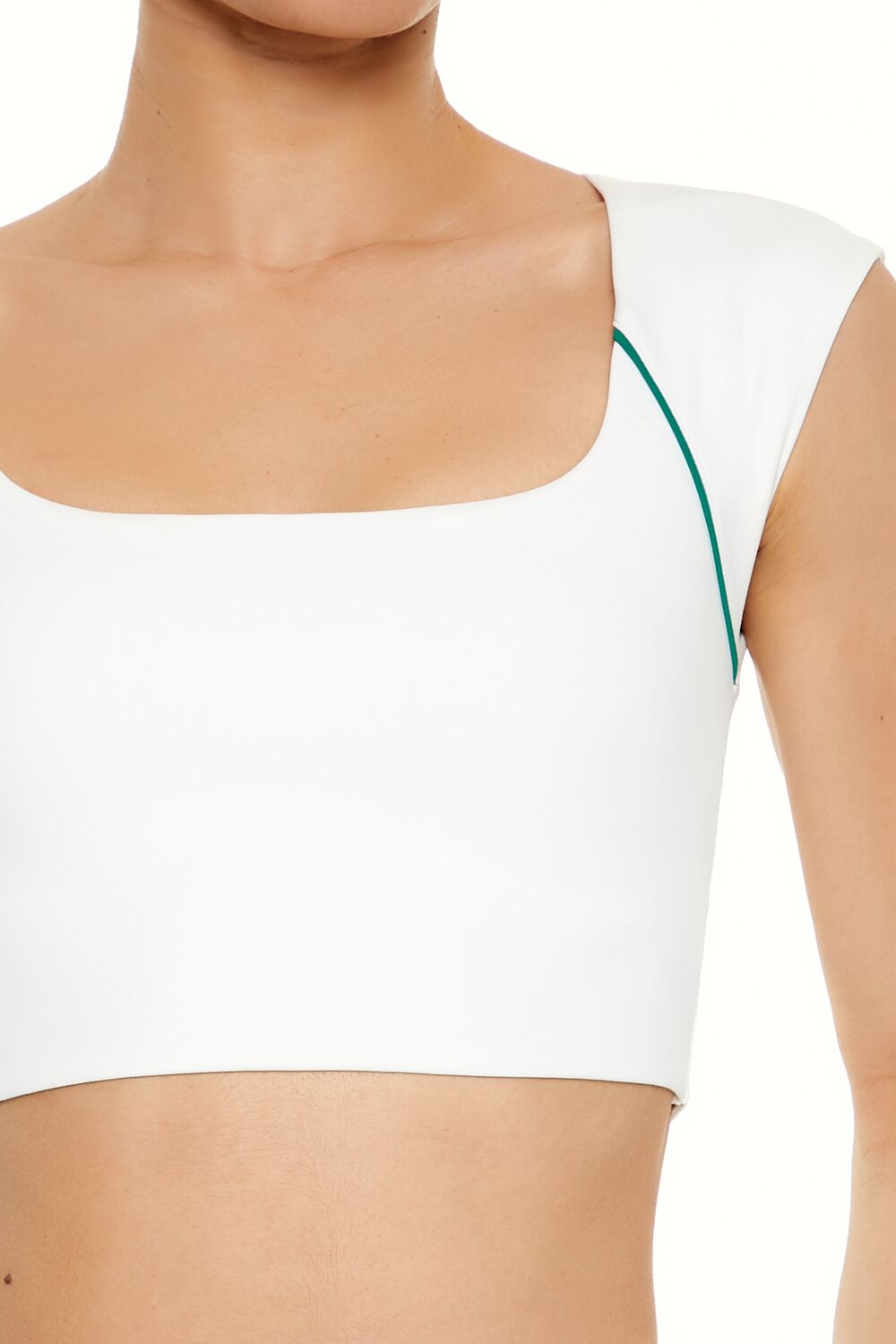Active Piped-Trim Crop Top-Feelings Star