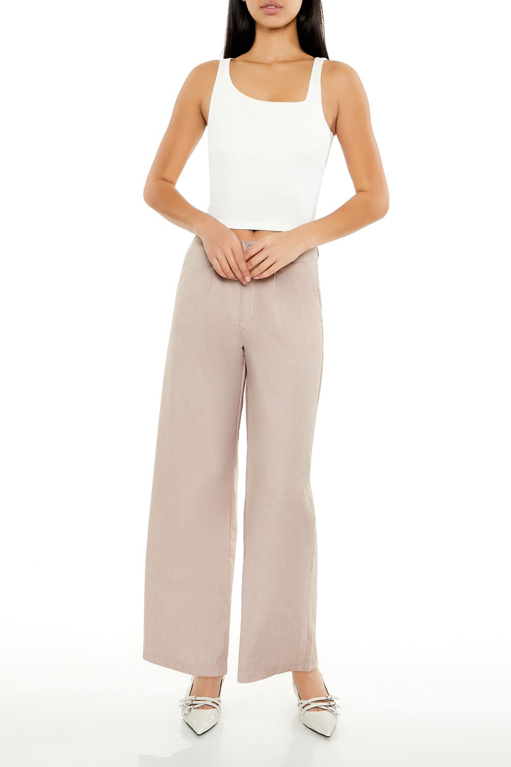 Trouser Mid-Rise Pants-Feelings Star