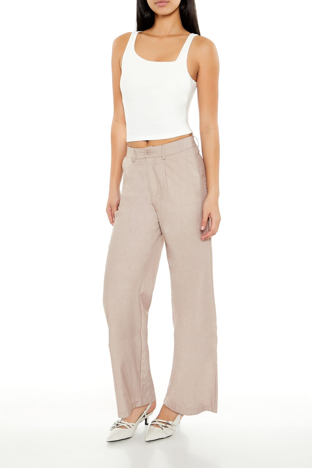Trouser Mid-Rise Pants-Feelings Star