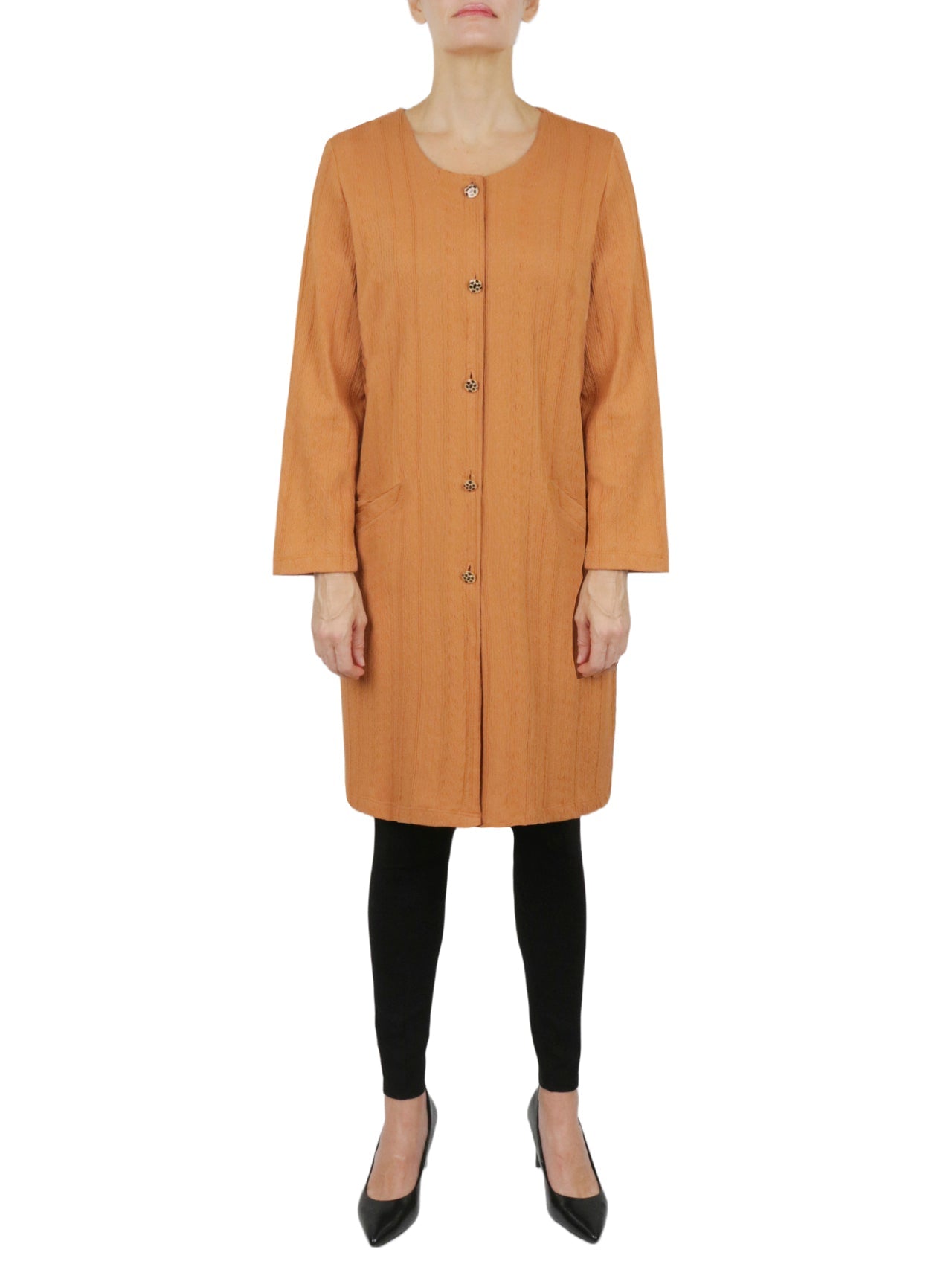 Button Front Long Tunic-Feelings Star