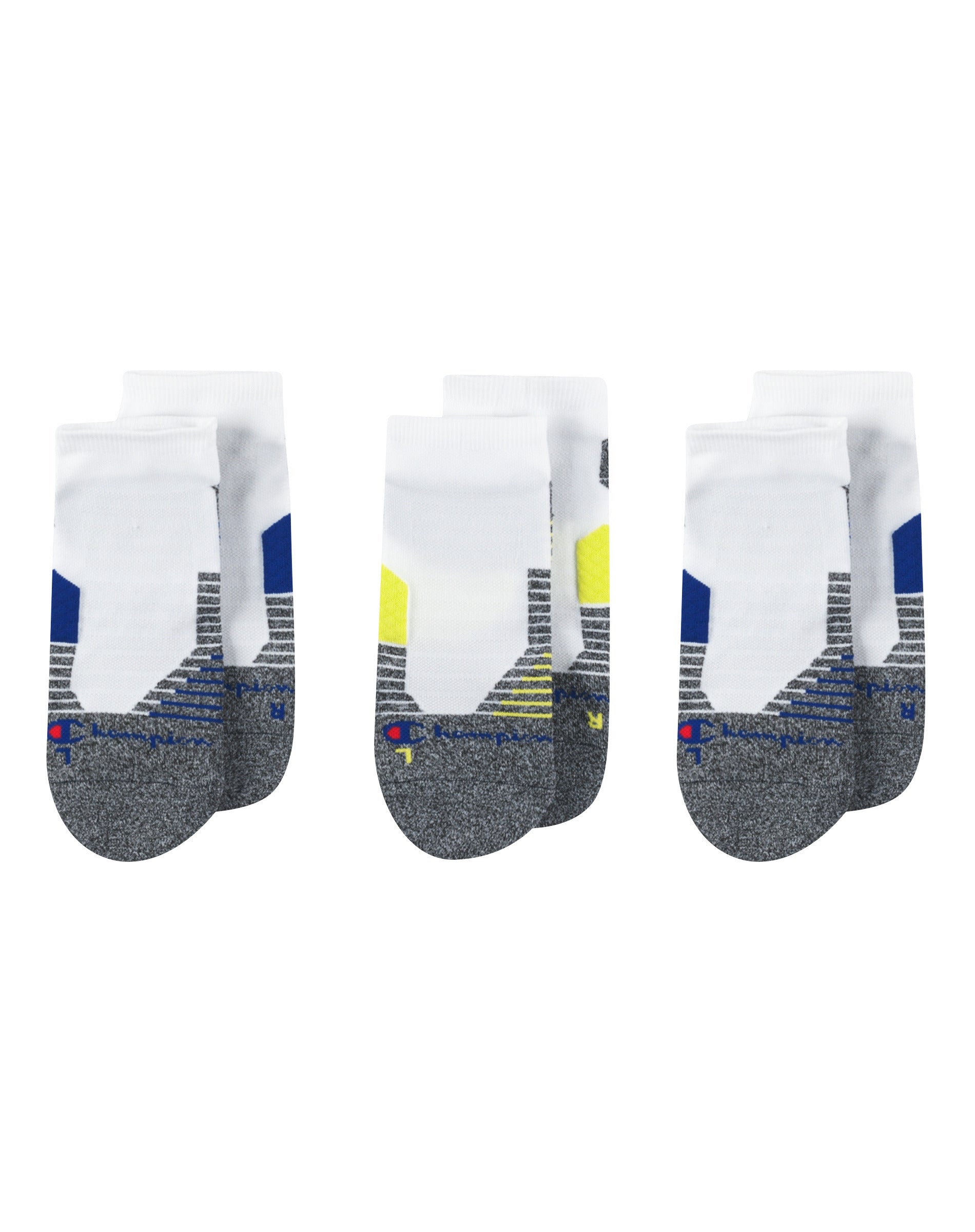 Champion Men's Sport 3 Pack No Show Socks-Feelings Star