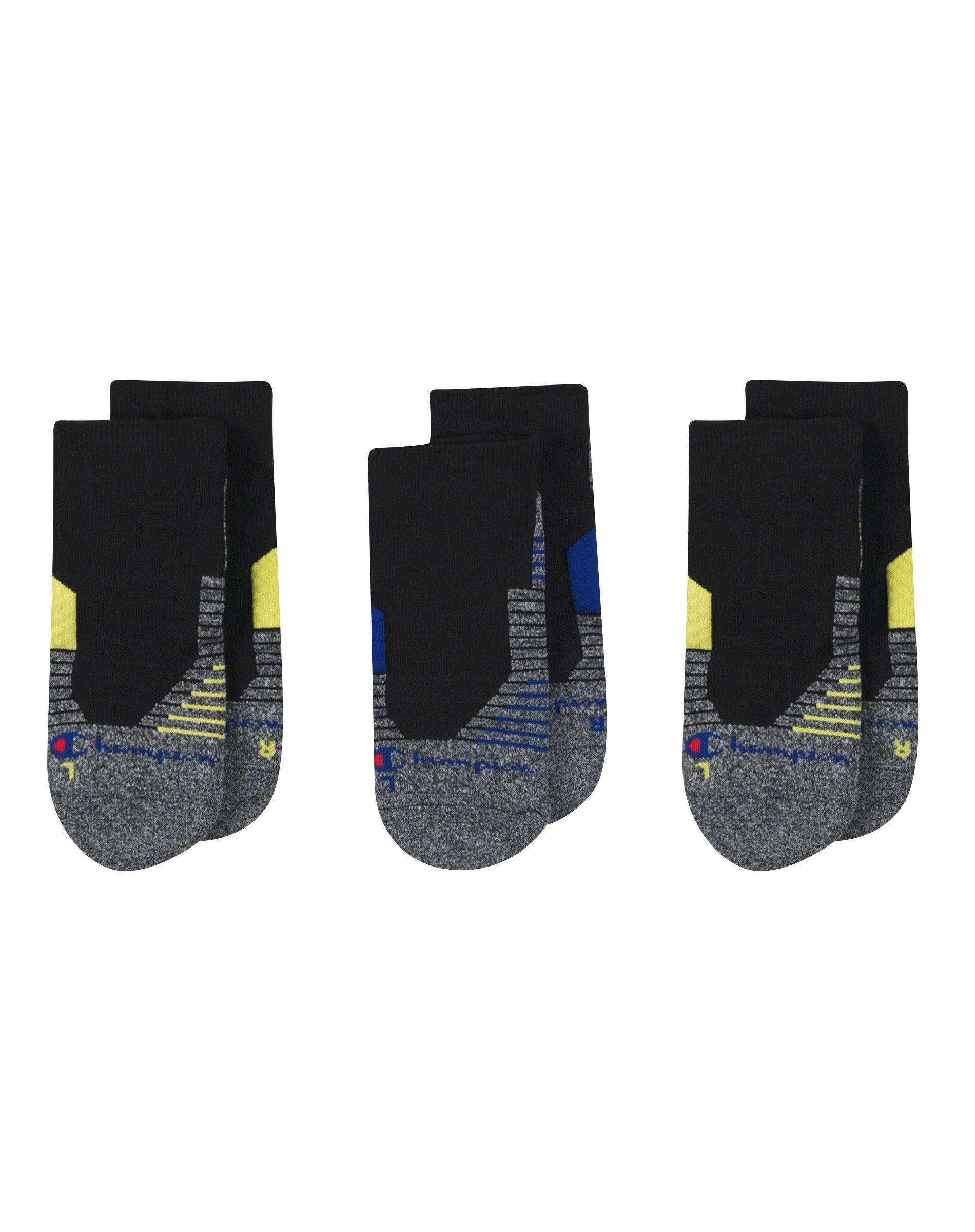 Champion Men's 3 Pack No Show Socks-Feelings Star