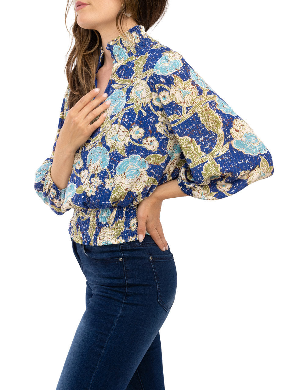 Alea Smocked Top-Feelings Star