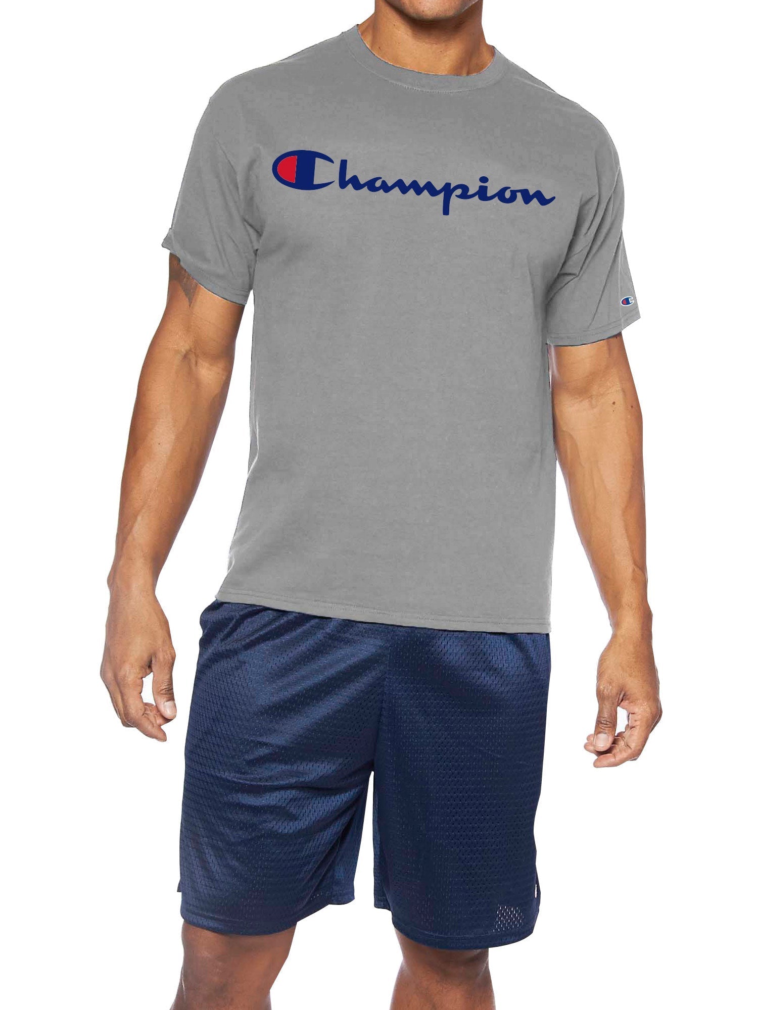 Champion Big And Tall Men's 100% Cotton Short Sleeve Teeshirt-Feelings Star