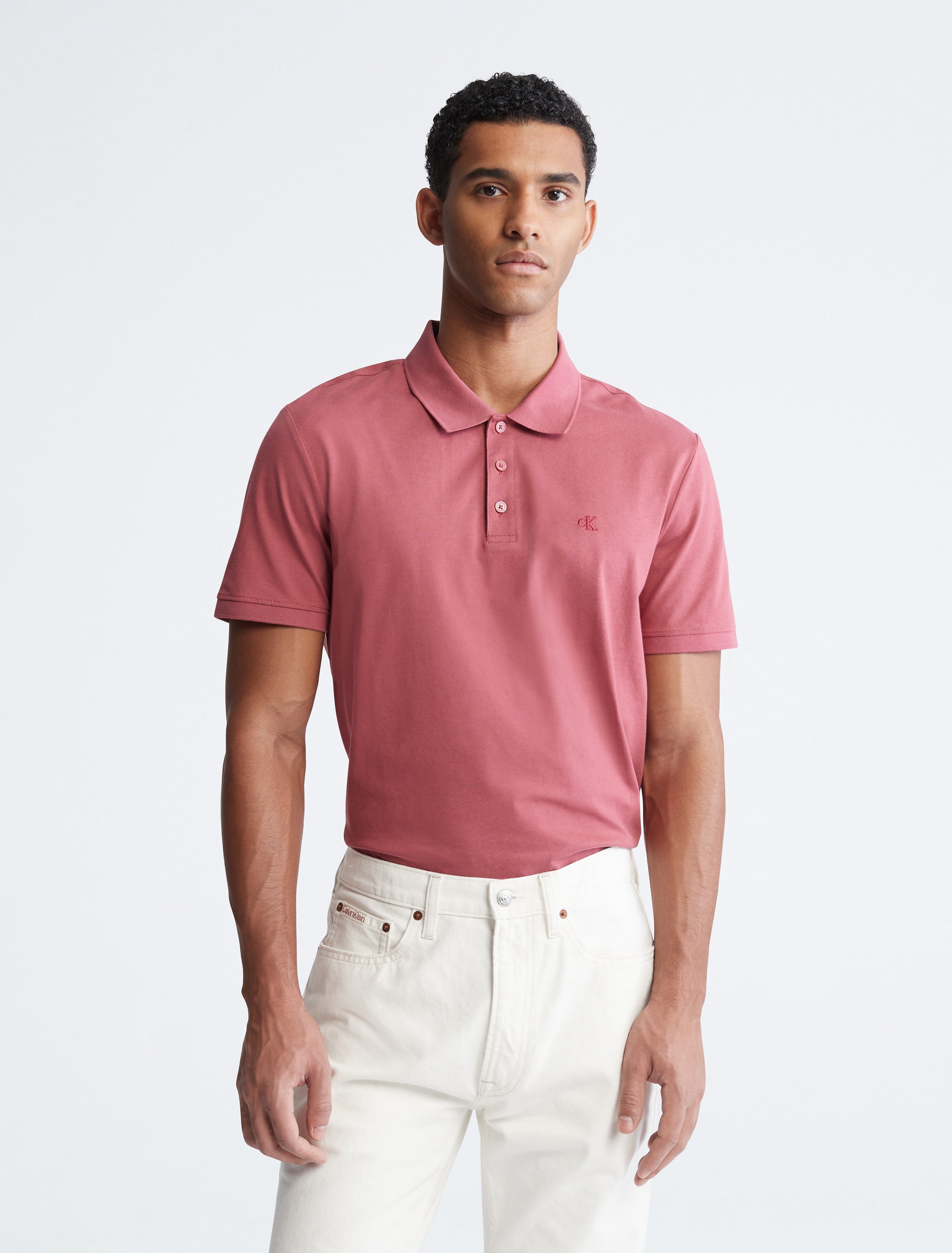 SS SMOOTH COTTON Solid Polo-Feelings Star