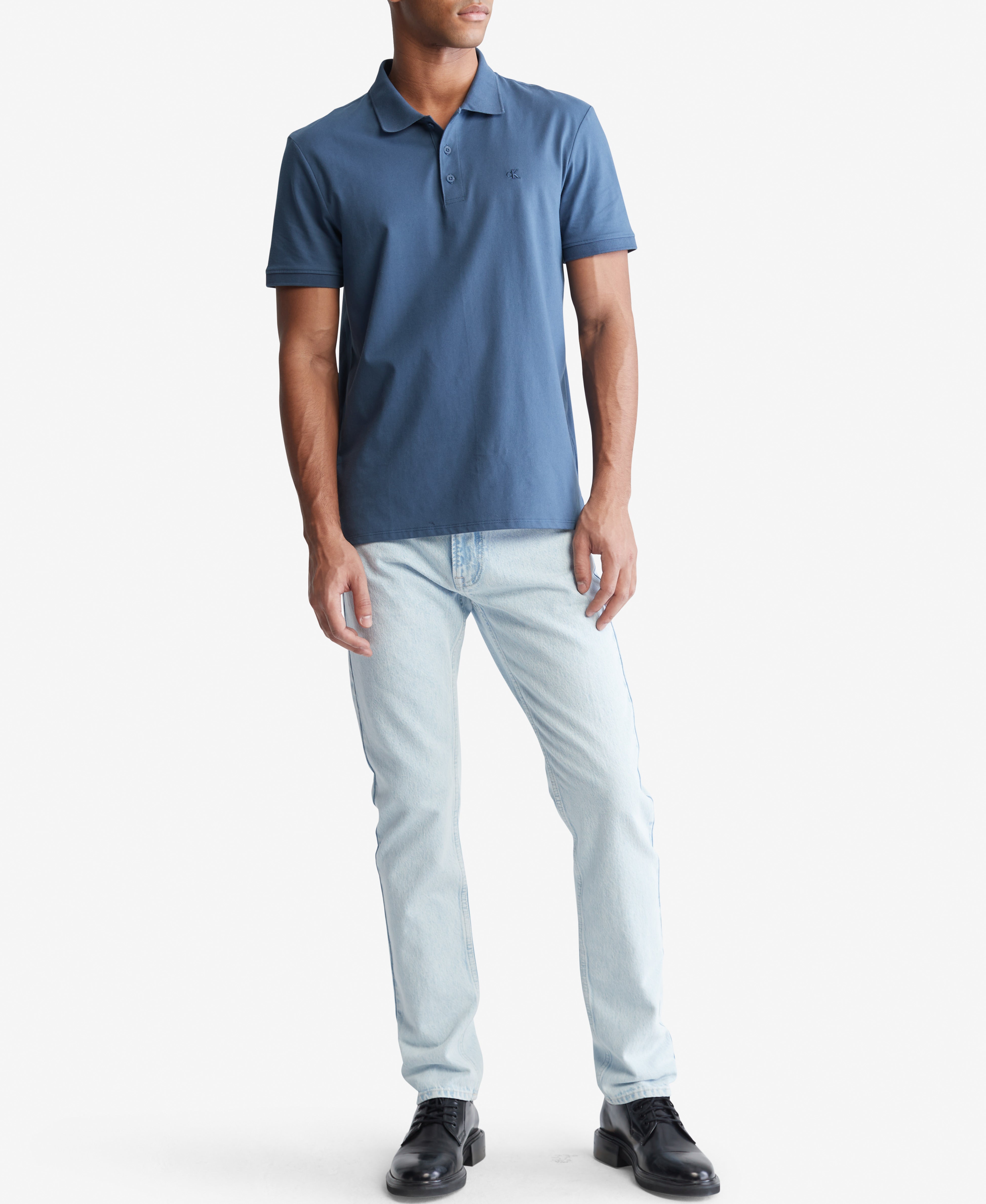 SS SMOOTH COTTON Solid Polo-Feelings Star