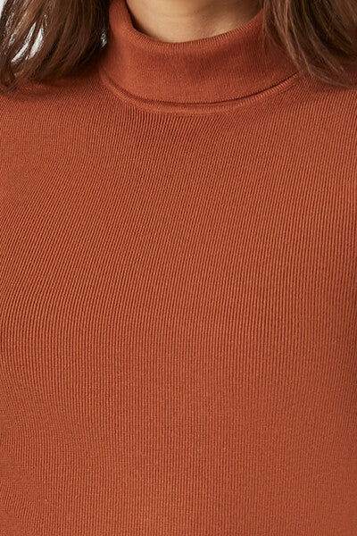 Turtleneck Mini Sweater Dress-Feelings Star