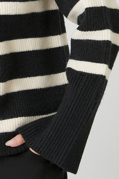Striped Turtleneck Sweater-Feelings Star