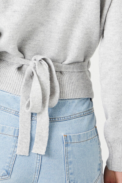 Tie-Back Wrap Sweater-Feelings Star