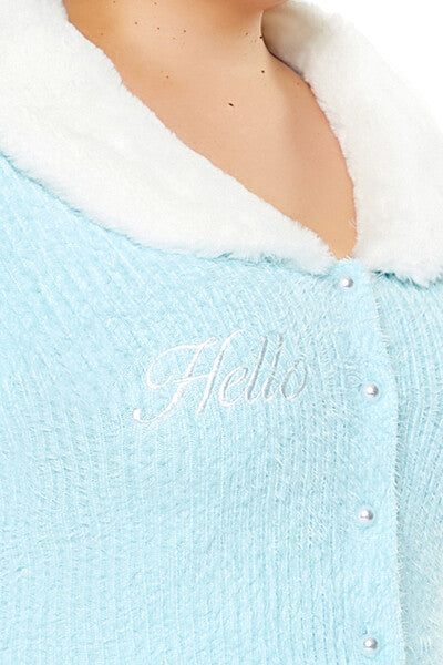 Plus Size Faux Fur Hello Kitty Cardigan Sweater-Feelings Star