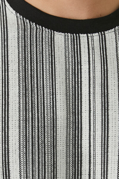 Striped Contrast Crew Tee-Feelings Star