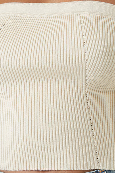 Plus Size Sweater-Knit Tube Top-Feelings Star