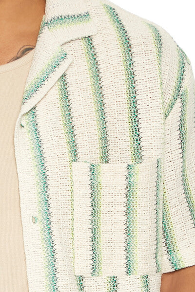 Striped Patch Pocket Shirt-Feelings Star