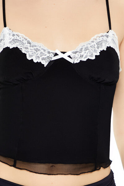 Bustier Bow Lace-Trim Cami-Feelings Star