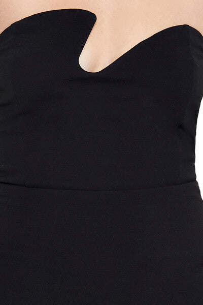 Asymmetrical Tube Mini Dress-Feelings Star