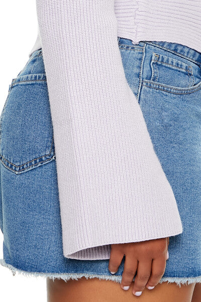 Plus Size Bell-Sleeve Sweater-Feelings Star