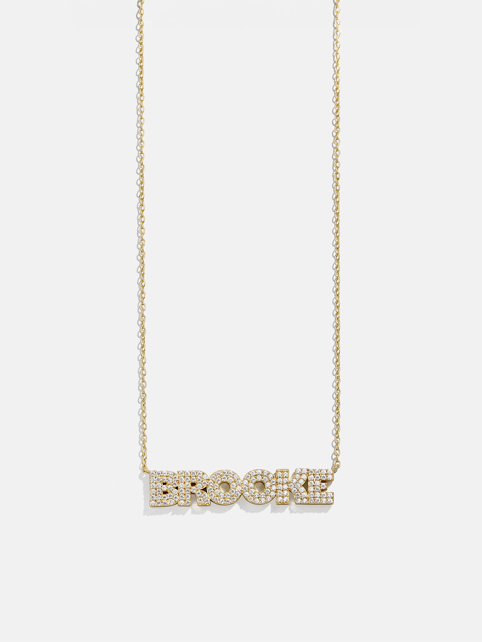 18K Gold Custom Nameplate Necklace - Bold-Blues Comming