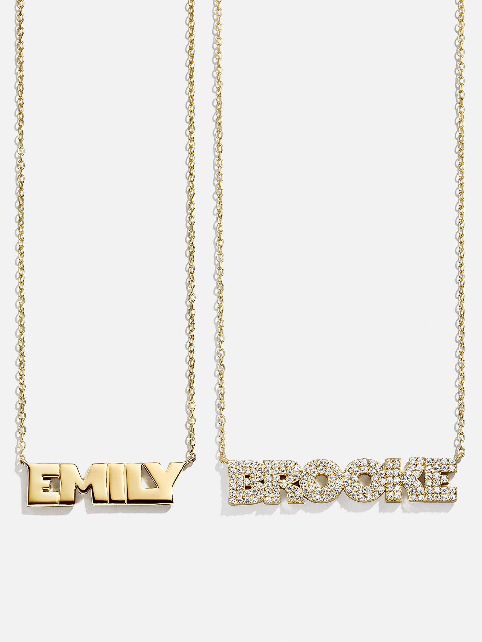18K Gold Custom Nameplate Necklace - Bold-Blues Comming